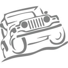 Jeep Offroad Sticker 17X17 cm Gri