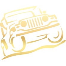Jeep Offroad Sticker 17X17 cm Gold