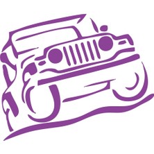 Jeep Offroad Sticker 17X17 cm Mor