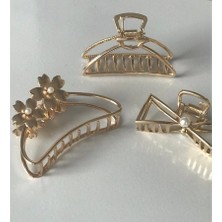 3 Lü Gold Renk Metal Toka