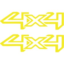 4x4 Sticker 2 Adet  17X17 cm Sarı