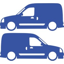 Basık Renault Kangoo Sticker 17X17 cm Mavi