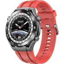 Huawei Watch Ultimate Için Kordon Silicone Sport Band Kırmızı [watch Ultimate ile Uyumlu Kordon - Kırmızı]