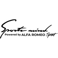 Sports Mind Alfa Romeo Sports Sticker 17X17 cm Siyah