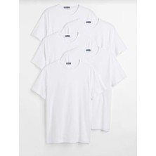 Erkek  Slim Fit Bisiklet Yaka %100 Pamuk 5'li Tişört Paketi