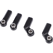 4 Adet Rc Araba Küresel Mafsal 1/10 Model Araba Için M4 Metal Cw Pozitif Iplik 7.0 Aracı 2 Kavisli 2 Düz Siyah (Yurt Dışından)