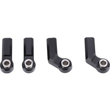 4 Adet Rc Araba Küresel Mafsal 1/10 Model Araba Için M4 Metal Cw Pozitif Iplik 7.0 Aracı 2 Kavisli 2 Düz Siyah (Yurt Dışından)