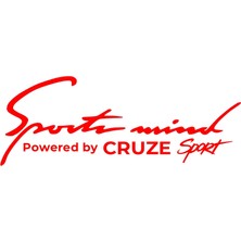 Sports Mind Chevrolet Cruze Sports Sticker 17X17 cm Kırmızı