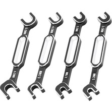 4 Adet Rc Araba Anahtarları Gerdirme Somun Küresel Mafsal Sökücü Alüminyum Alaşım Rc Bakım Anahtarı 3.0-6.0 mm Siyah (Yurt Dışından)