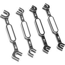 4 Adet Rc Araba Anahtarları Gerdirme Somun Küresel Mafsal Sökücü Alüminyum Alaşım Rc Bakım Anahtarı 3.0-6.0 mm Siyah (Yurt Dışından)