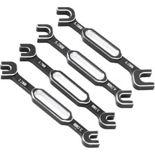 4 Adet Rc Araba Anahtarları Gerdirme Somun Küresel Mafsal Sökücü Alüminyum Alaşım Rc Bakım Anahtarı 3.0-6.0 mm Siyah (Yurt Dışından)
