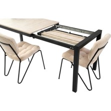 Tuğra Diş Budak Desen Ayaktan Açılır 120X75 Masa (Açılımış Ölçüsü 180X75)