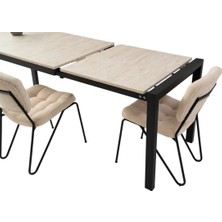 Tuğra Diş Budak Desen Ayaktan Açılır 120X75 Masa (Açılımış Ölçüsü 180X75)