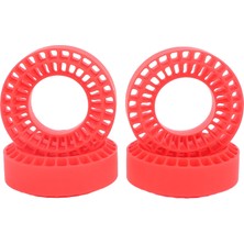 4 Adet Rc Ekler Için Fit 1.0 Inç Lastikler Silikon Rc Tekerlekek Için 1/10 Rc Paletli Araba Aksesuarları Kırmızı (Yurt Dışından)