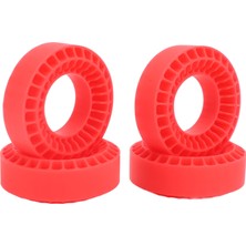 4 Adet Rc Ekler Için Fit 1.0 Inç Lastikler Silikon Rc Tekerlekek Için 1/10 Rc Paletli Araba Aksesuarları Kırmızı (Yurt Dışından)