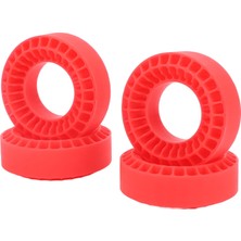 4 Adet Rc Ekler Için Fit 1.0 Inç Lastikler Silikon Rc Tekerlekek Için 1/10 Rc Paletli Araba Aksesuarları Kırmızı (Yurt Dışından)