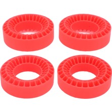 4 Adet Rc Ekler Için Fit 1.0 Inç Lastikler Silikon Rc Tekerlekek Için 1/10 Rc Paletli Araba Aksesuarları Kırmızı (Yurt Dışından)