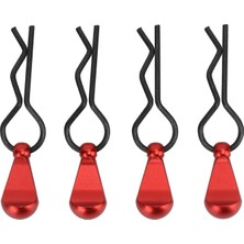 Adet Rc Gövde Klipsi Pimi Paslanmaz Çelik R Şeklinde Rc Araba Gövde Klipsi Alüminyum Alaşımlı Saplı 1/8 1/10 Rc Arabalar Için Kırmızı (Yurt Dışından)