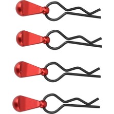 Adet Rc Gövde Klipsi Pimi Paslanmaz Çelik R Şeklinde Rc Araba Gövde Klipsi Alüminyum Alaşımlı Saplı 1/8 1/10 Rc Arabalar Için Kırmızı (Yurt Dışından)