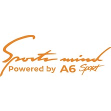Sports Mind Audi A6 Sports Sticker 17X17 cm Turuncu