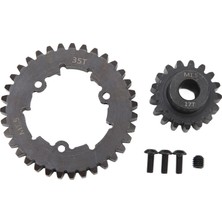 35T Düz Motor Dişli Seti Çelik Rc Düz Dişli Pinyon Traxxas x Maxx 6s 8s 1/5 Rc Araba 17T (Yurt Dışından)