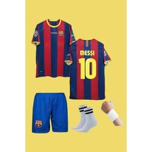 Lionel Messi Barcelona.1 Çocukalt-Üst Takım T-Shrt +Şort+Çorap+Bileklik