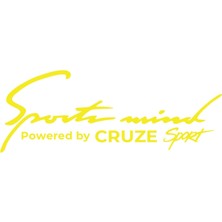 Sports Mind Chevrolet Cruze Sports Sticker 17X17 cm Sarı