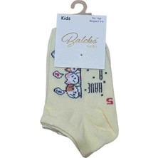 Baleks 5/6 Yaş Kız Çocuk Pamuk Penye Patik Çorap 4 Lü