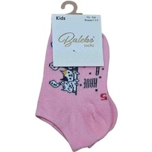 Baleks 5/6 Yaş Kız Çocuk Pamuk Penye Patik Çorap 4 Lü