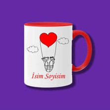 Sevgili ve Eşlere Özel Çizgi Karakter Tasarımlı Isim ve Yazı Yazılabilir 11 Model Kupa Bardak