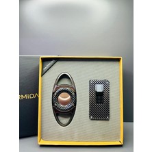 Pürmüz Alevli Puro Çakmağı ve Puro Makası 2'li Profesyonel Puro Seti