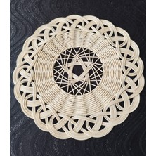 2 Adet %100 Doğal El Yapımı Rattan Supla & Duvar Süsü (1. Sınıf, Dekoratif, Yüksek Kalite)