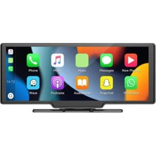 CN-120CP 4K Uyumlu Çift Kameralı Video Kaydedici Dashcam Araç Içi Kamera Carplay Android