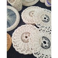 6 Adet %100 Doğal El Yapımı Rattan Supla & Duvar Süsü (1. Sınıf, Dekoratif, Yüksek Kalite)