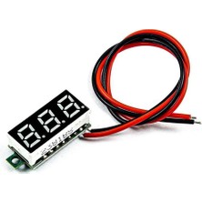 0.28 Inch 3.5-30V Iki Kablolu Dc Mavi Voltmetre