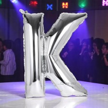 Yüksek Kalite 1 Metre Gümüş K Harf Balon Gümüş K Harfi Folyo Balon Helyum Gazına Uçan Balona Uygun