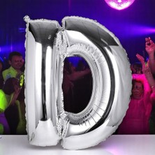 Yüksek Kalite 1 Metre Gümüş D Harf Balon Gümüş D Harfi Folyo Balon Helyum Gazına Uçan Balona Uygun