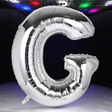 Yüksek Kalite 1 Metre Gümüş G Harf Balon Gümüş G Harfi Folyo Balon Helyum Gazına Uçan Balona Uygun