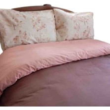 English Home Plain King Size %100 Pamuk Nevresim Yastık Set