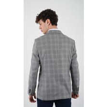 Slimfit Erkek Kruvaze Ceket Sivri Yaka Drop 6 Dokuma Kumaş