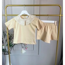 Monsterçocuk Kız Çocuk 2li Şort Etekli Tshirt Takım