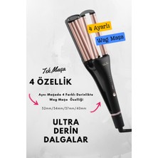 Wag Maşa 4 Ayarlı Siyah Renk Ultra Derin Iri Dalgalar (32MM/34MM/37MM/40MM Ayarlanabilir Özellikli)