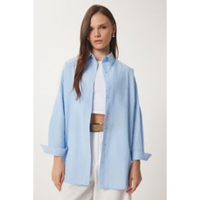 Kadın Oversize Uzun Basic Gömlek
