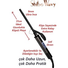 9mm Kıvırcık Ince Saç Maşası ( Afro Dalga ) Klipsli Extra Uzun Başlık 1 Adet Eldiven Hediyeli