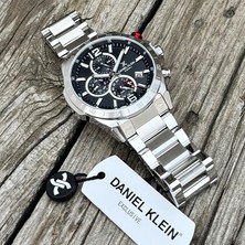 Daniel Klein Orijinal Kişiye Özel Gümüş Renk Babalar Günü Kol Saati Doğal Taş Tespih ve Bileklik Çakmak Seti HBDK82