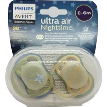 Philips Avent Ultra Air Nighttime 0-6 Ay Emzik 2’li – Ortodontik, Fosforlu, Bpa Içermez