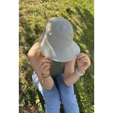 Fiyonk Detaylı Keten Bucket Kadın Şapka