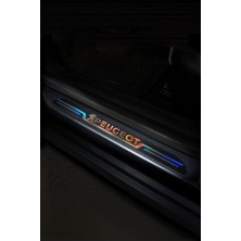 Peugeout Uyumlu Aynalı Kapı Eşiği Koruma Sticker Seti 4'lü