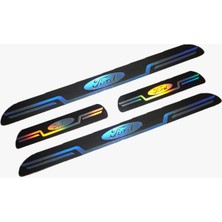 Ford Uyumlu Aynalı Kapı Eşiği Koruma Sticker Seti 4'lü