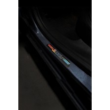 Fiat Uyumlu Aynalı Kapı Eşiği Koruma Sticker Seti 4'lü